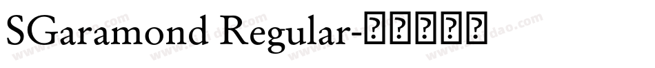 SGaramond Regular字体转换